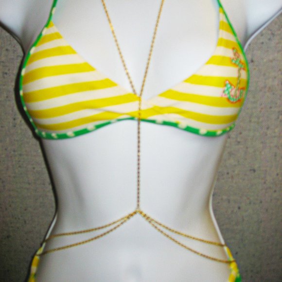 Gold Plated Double Waist Body Chain Necklace_BC-04 - Picture 3 of 15